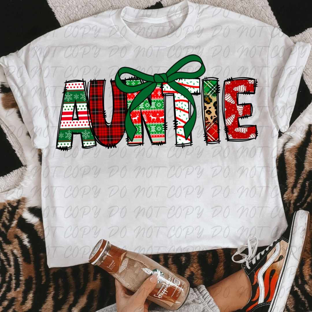 Auntie green bow (VINTAGE) 64194 DTF transfer