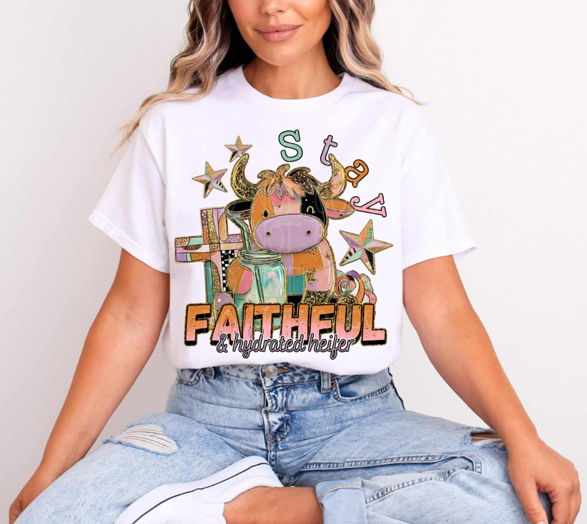 Stay Faithful Cow EXCLUSIVE DTF Transfer