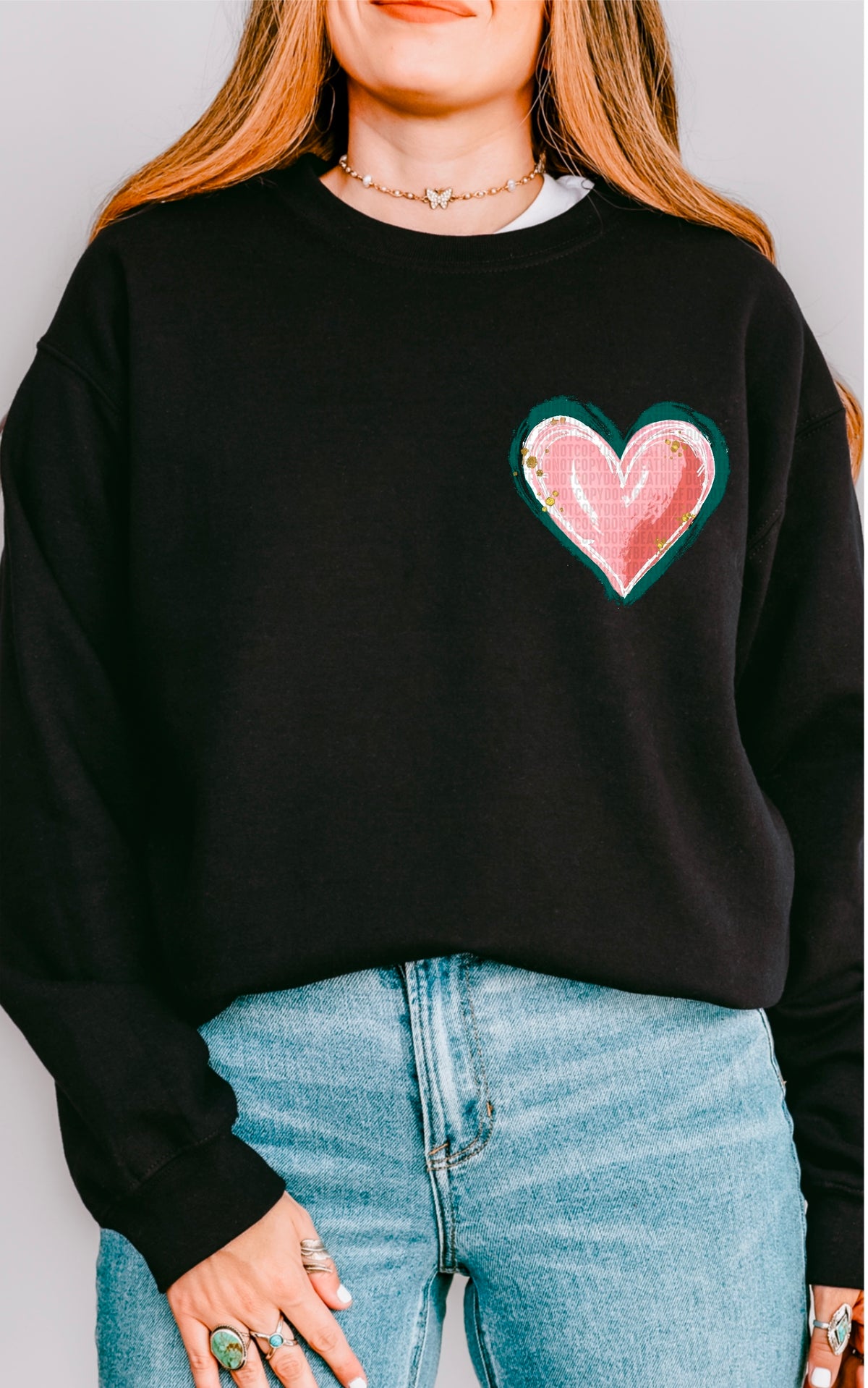 Look back and thank god white outline pocket 93334 DTF transfer