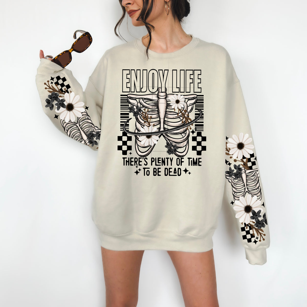Enjoy Life ribcage (front only) (CSC) DTF Transfer