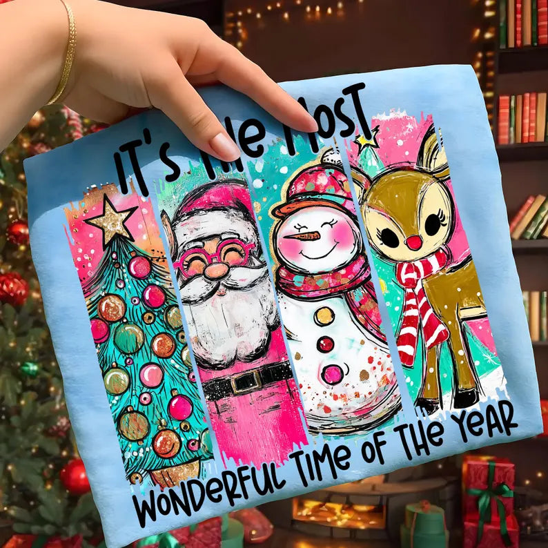 Wonderful time of the year (four colorful brushstrokes) Sunday Special DTF transfer