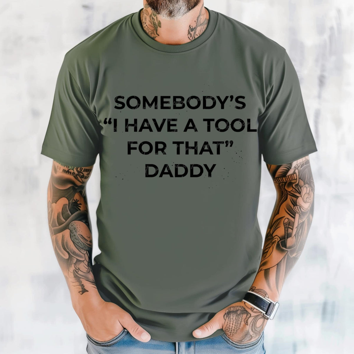 Somebody’s “I have a tool for that” daddy BLACK (VIRGO) 90647 DTF transfer