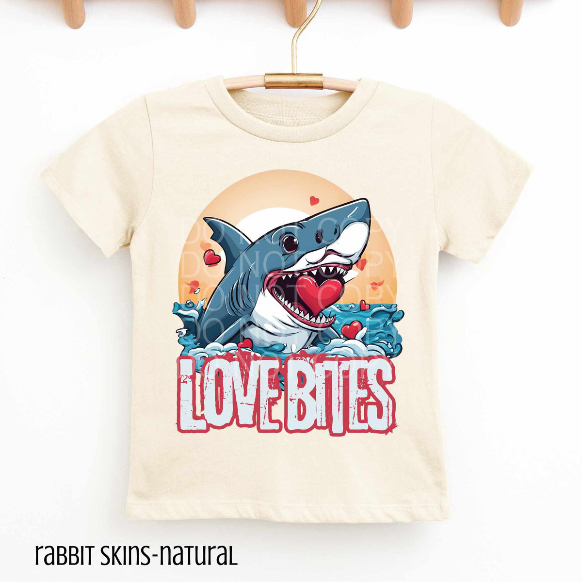 Love bites shark (CSG) 80127 DTF transfer