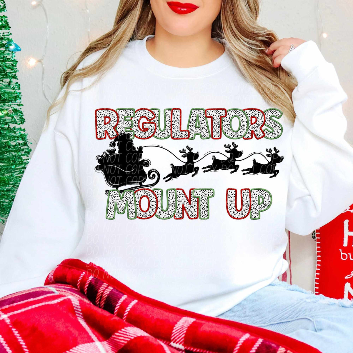 Regulators mount up Dalmatian filled Santa and reindeer (CITY) 70032 DTF transfer