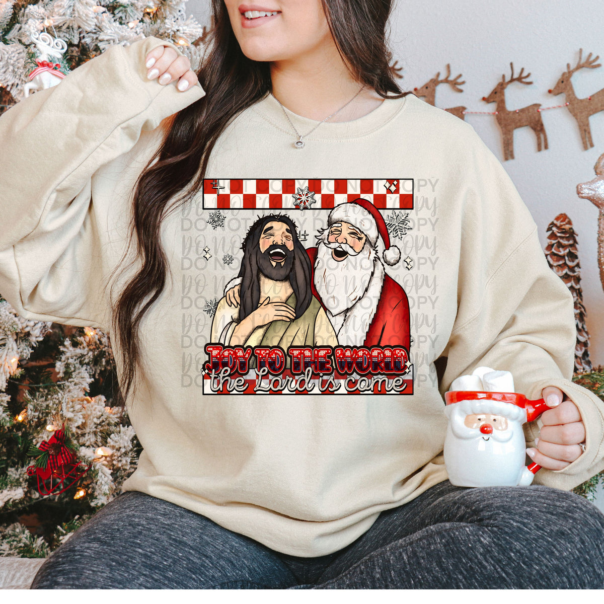 Joy to the world the lord is come (starlight) 67465 DTF transfer
