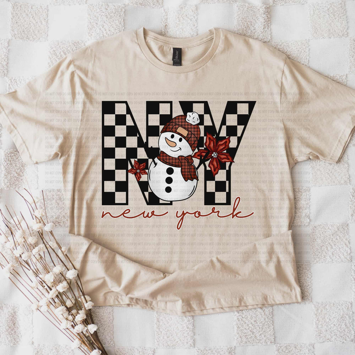 New York snowman checker (REVEL) DTF Transfer