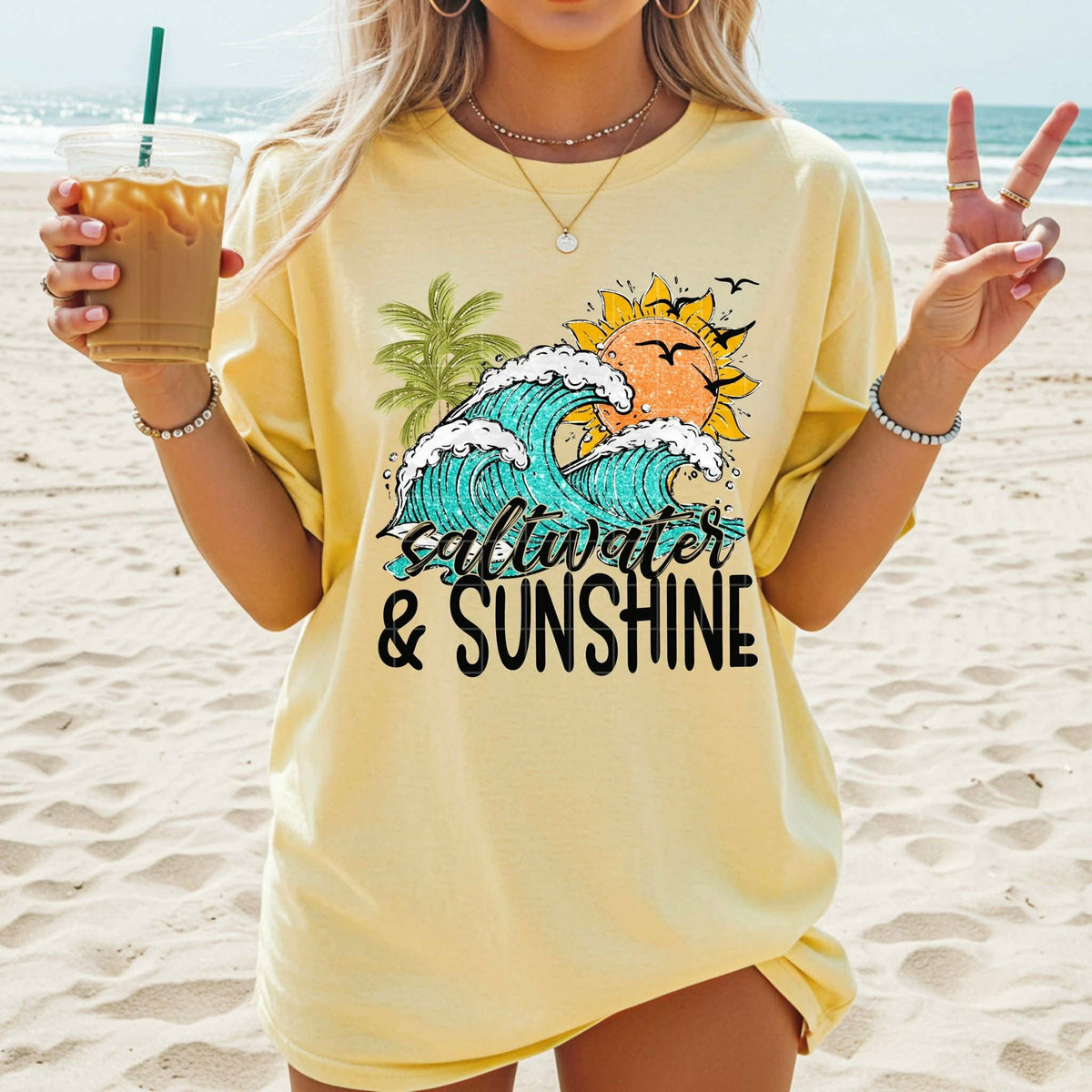 Saltwater and sunshine Sunday Special DTF transfer