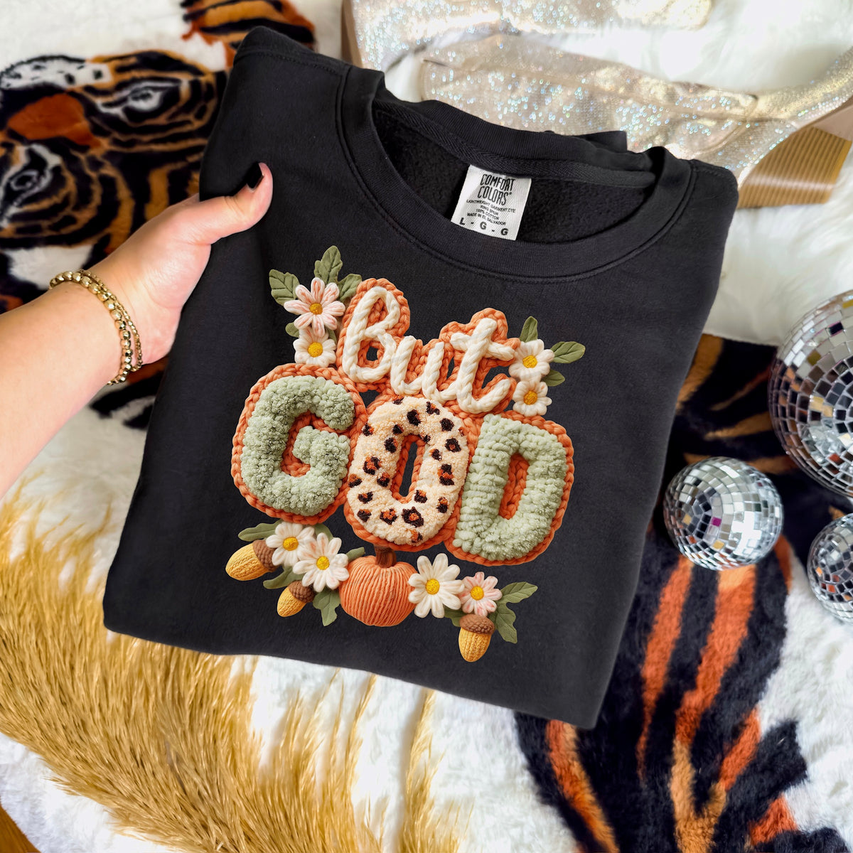 But God faux patch DTF transfer
