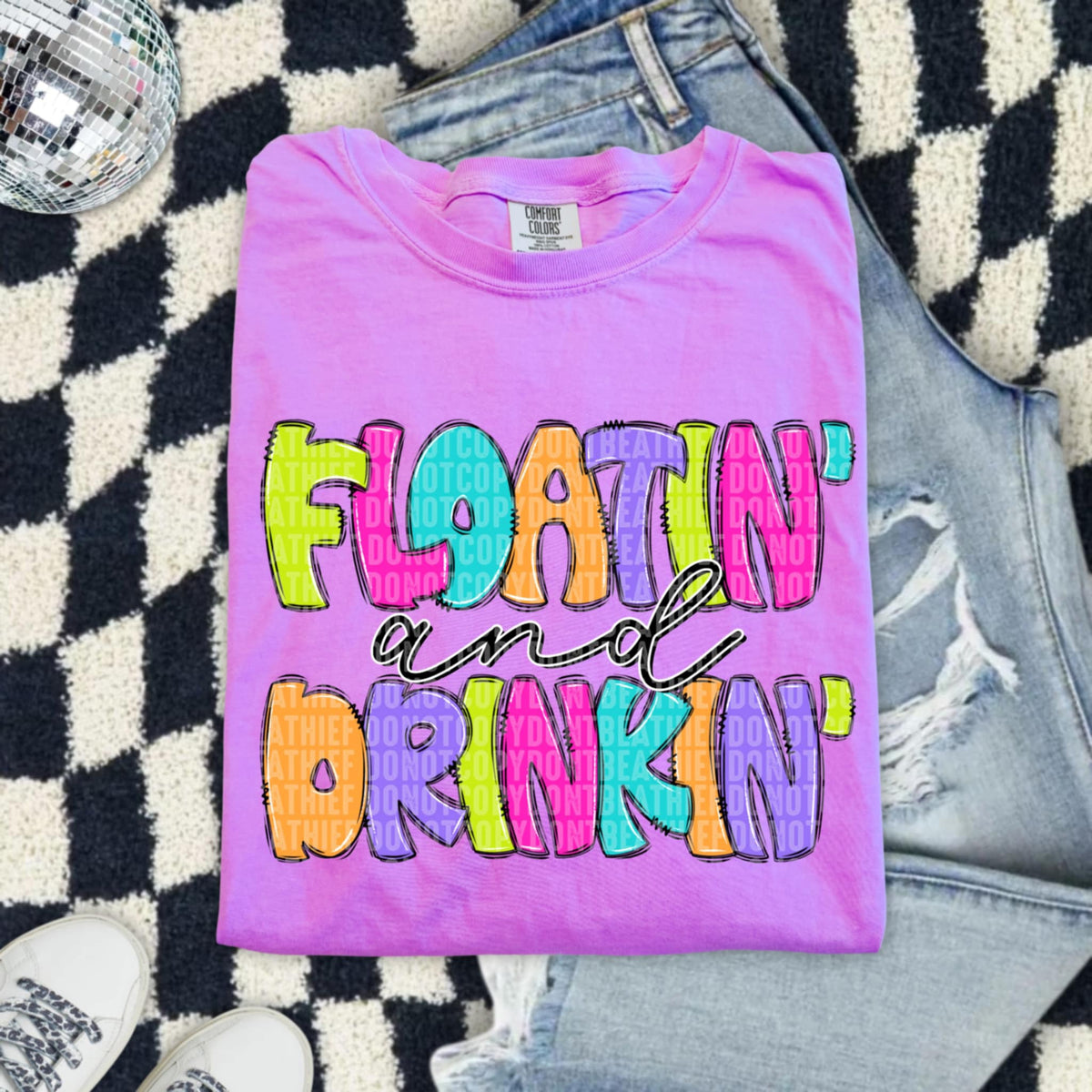 Floatin and Drinkin SDD DTF transfer