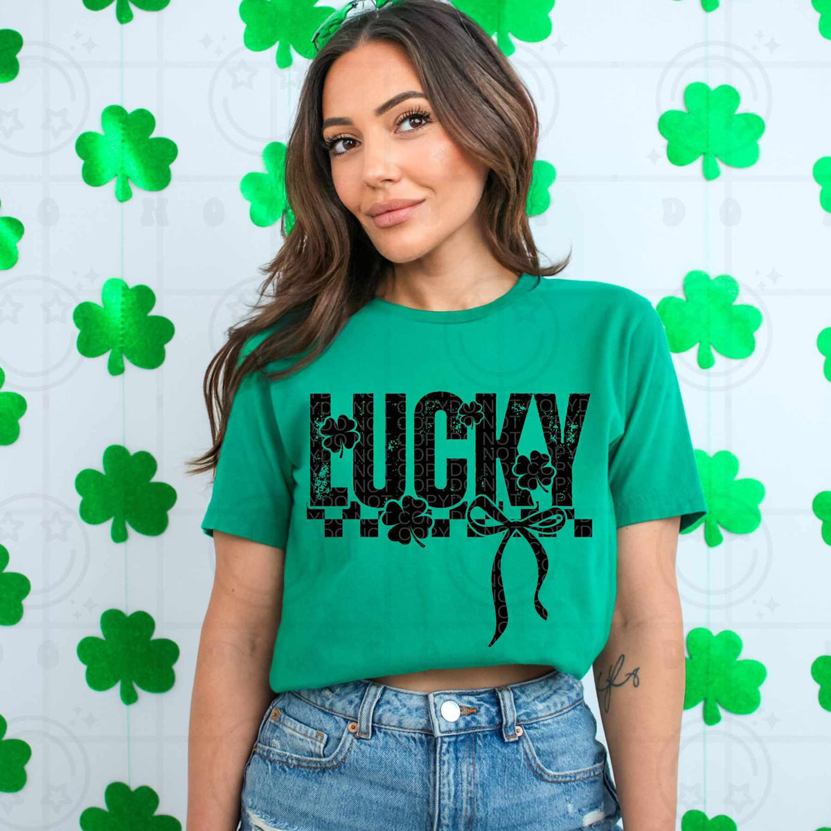 Lucky bow BLACK (HW) 79412 DTF transfer