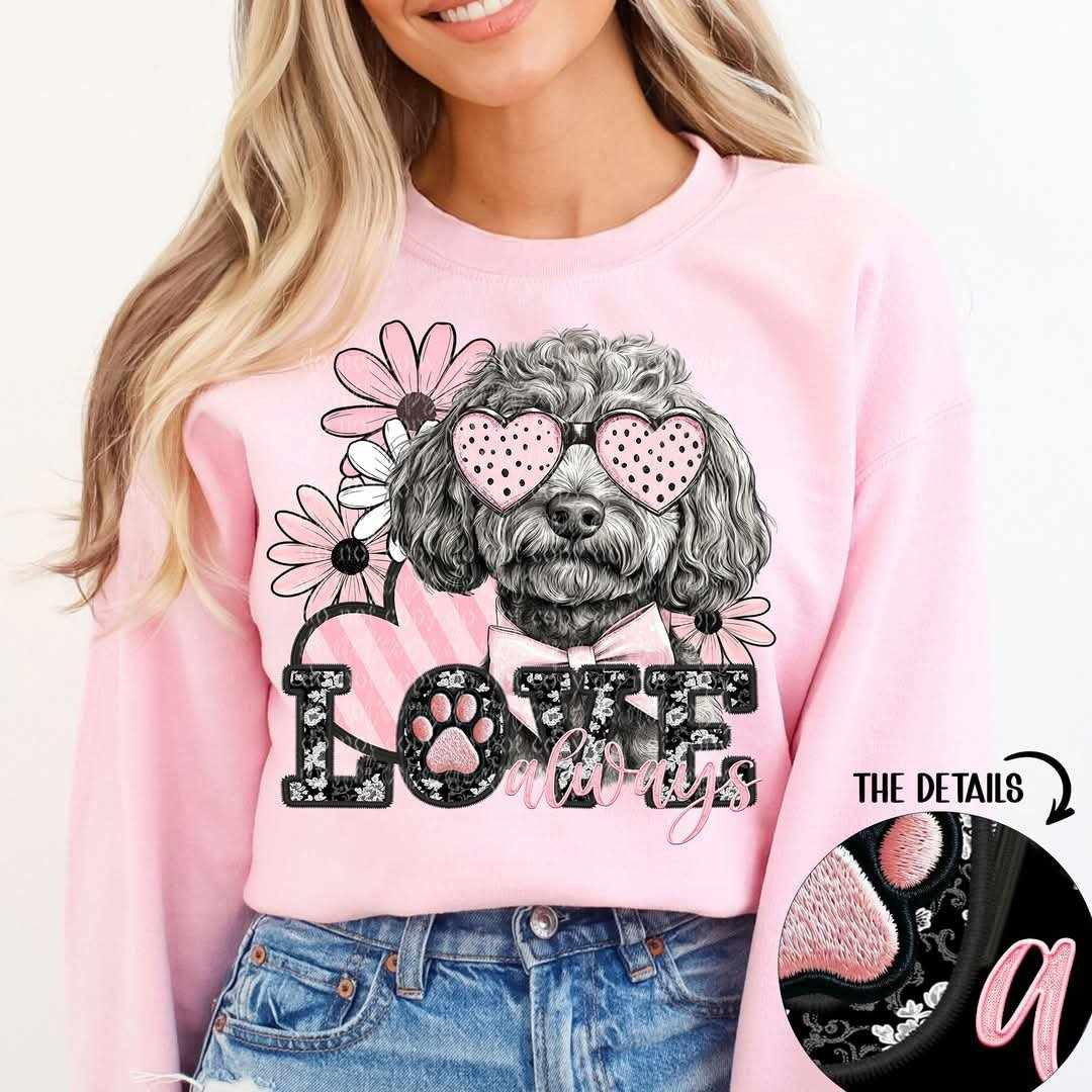 Love always silver doodle (TTD) 80799 DTF transfer