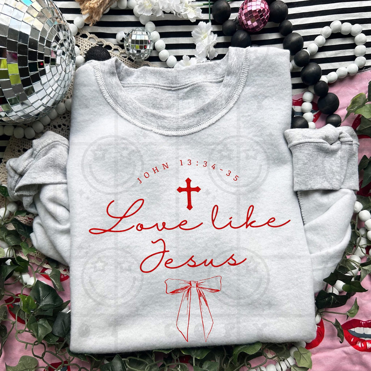 Love Like Jesus cross and bow (HW) DTF TRANSFER