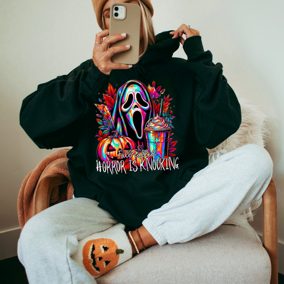 Fall Called Horror is Knocking 114087 DTF transfer