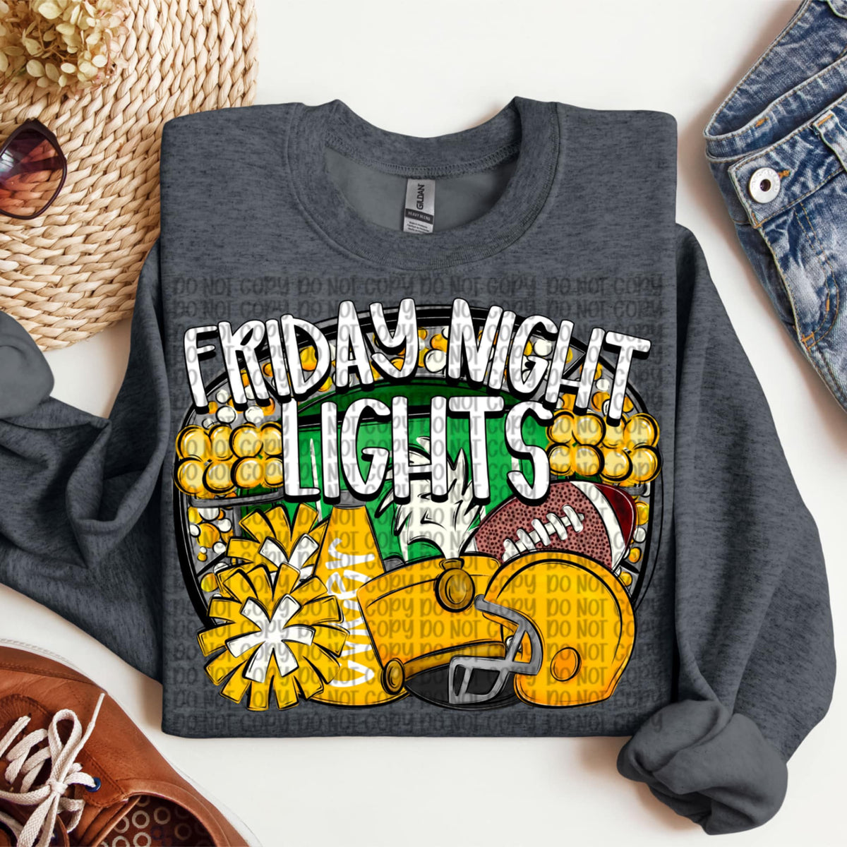 Friday night lights yellow (VP) 107520 DTF transfer