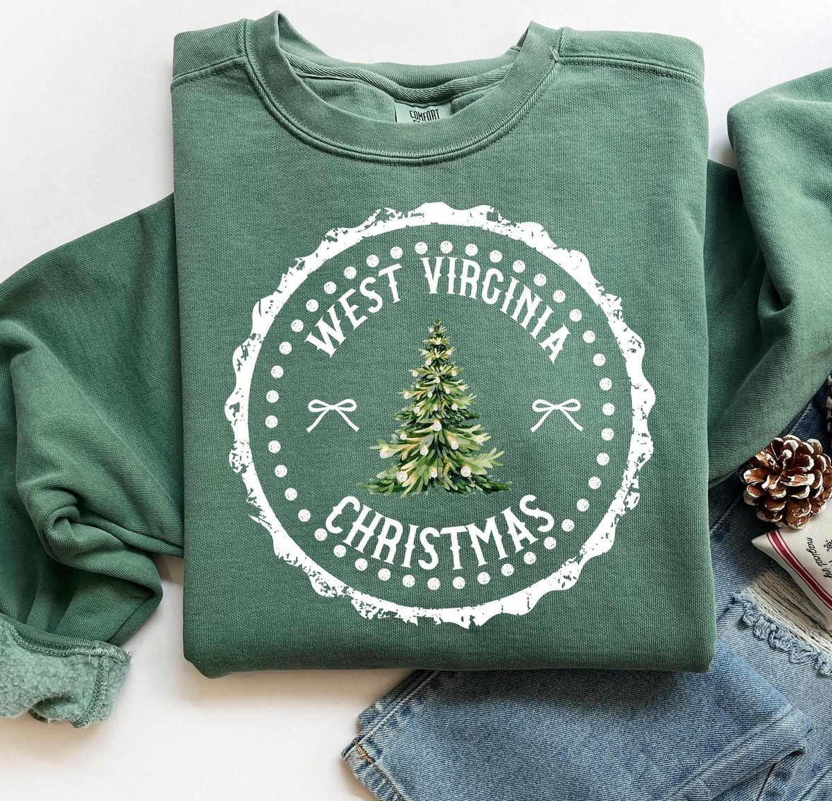 West Virginia Christmas Tree Circle (S&g) DTF Transfer