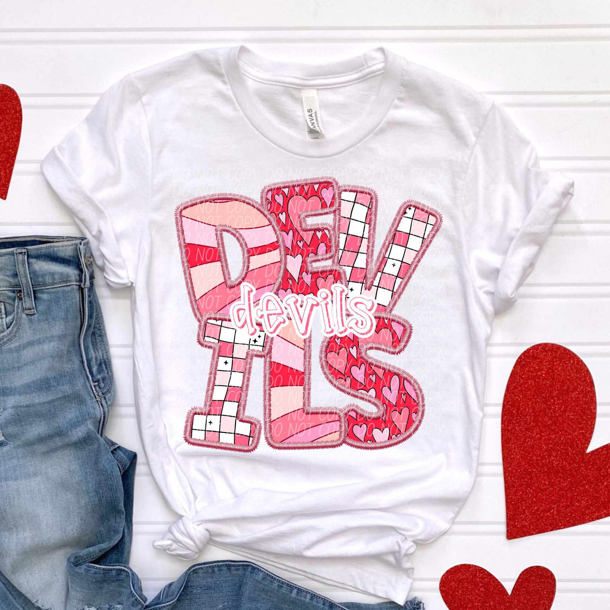 Devils pink groovy (CITY) 80577 DTF transfer