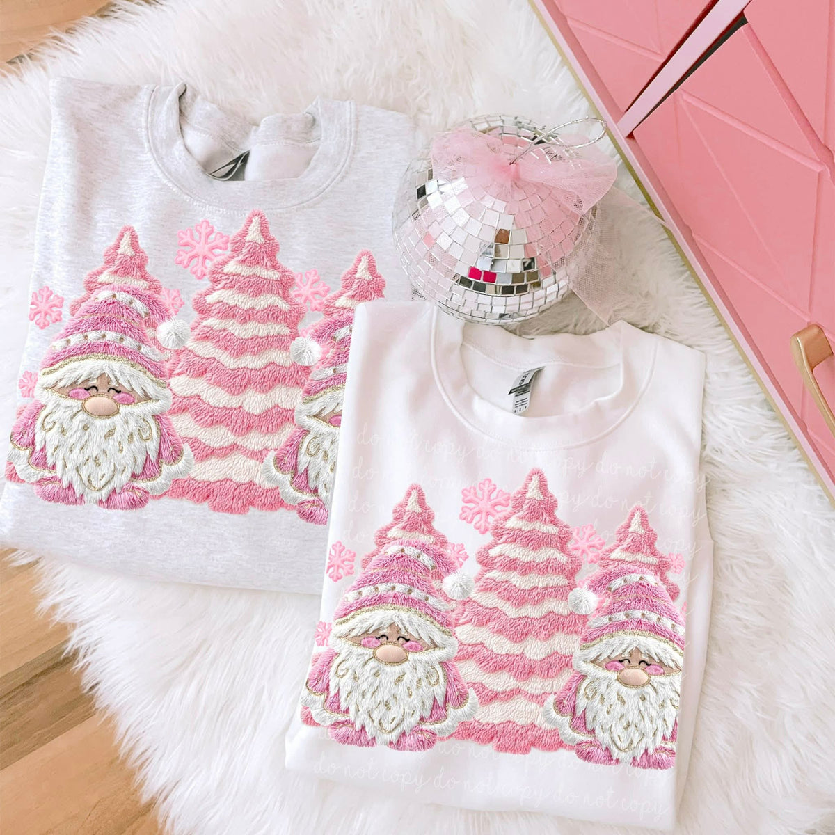 Pink Faux Yarn Gnome (MMD) DTF Transfer