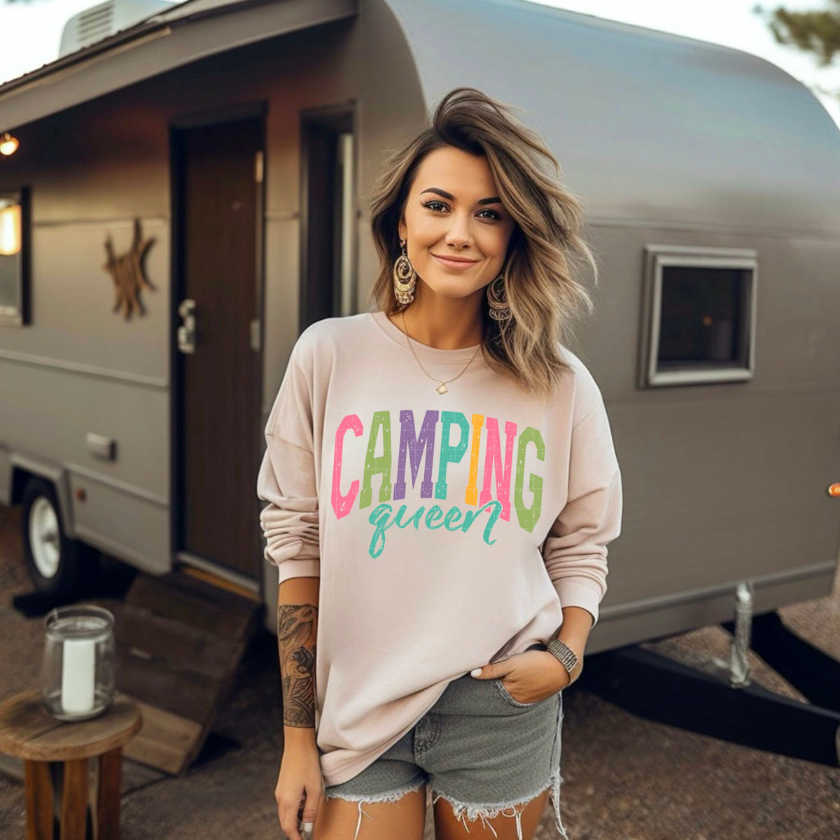 Camping queen Sunday Special DTF transfer