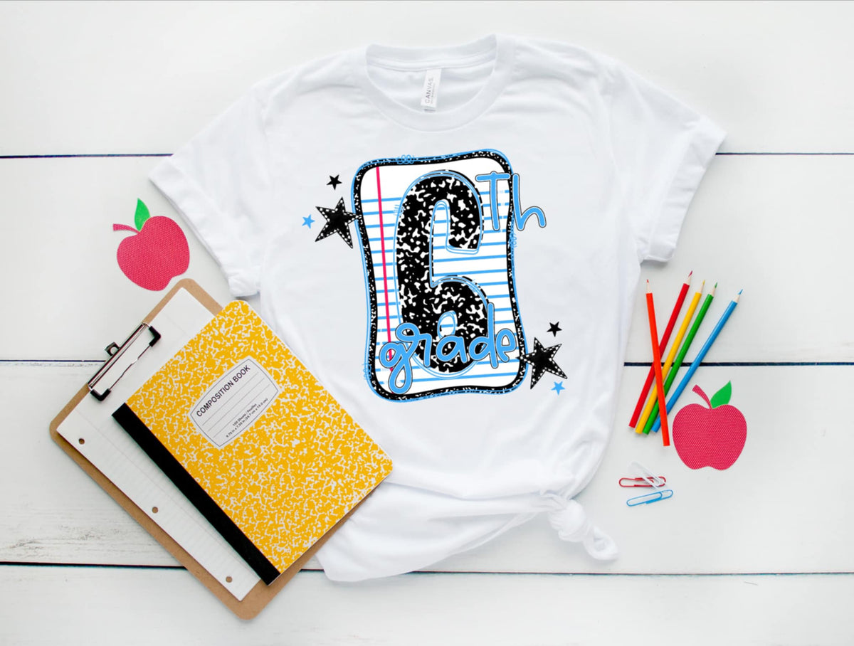 6th Grade paper background (SCG) DTF transfer