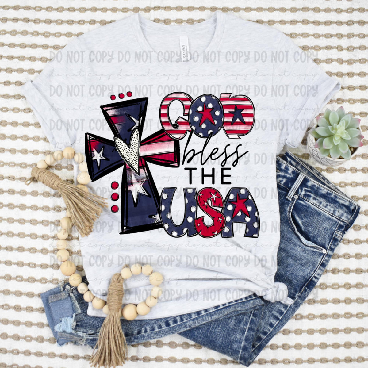 God bless the USA (REVEL) 96448 DTF transfer
