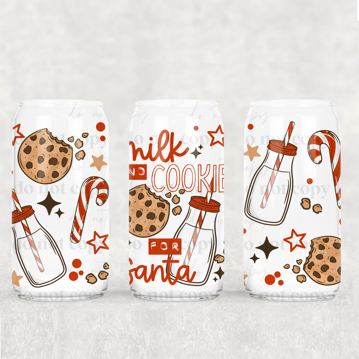 Milk and cookies for santa (CSC) UV DTF WRAP
