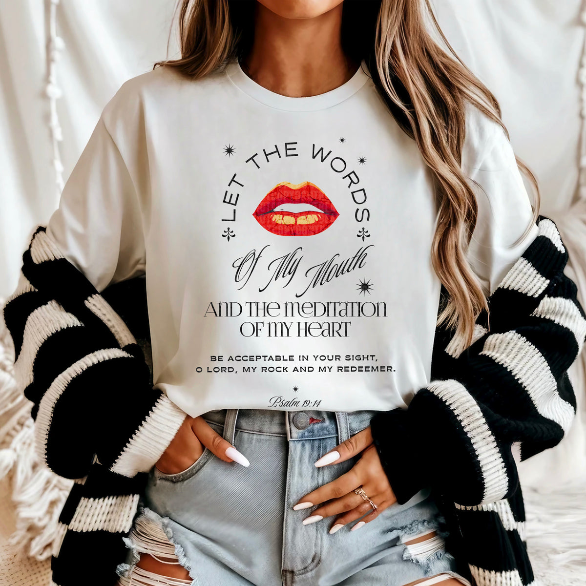 Let the words of my mouth and the meditation of my heart 95400 DTF transfer