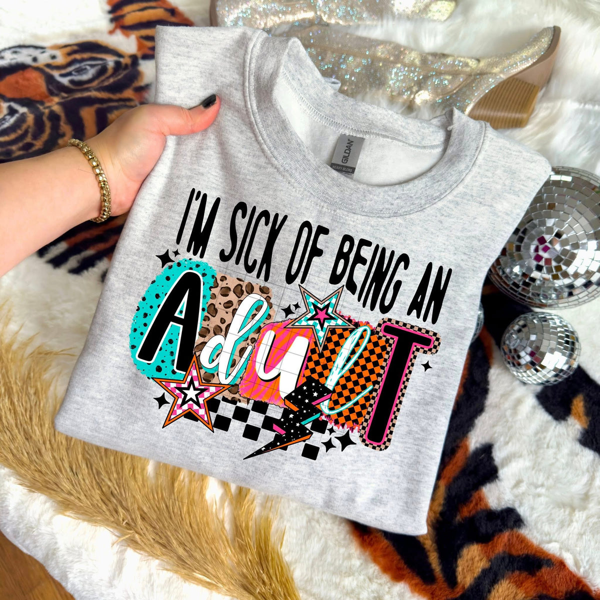 Sick of being an adult BLACK (CSC) DTF transfer