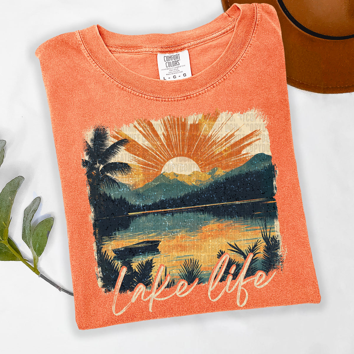 Lake life cream font 100123 DTF transfer
