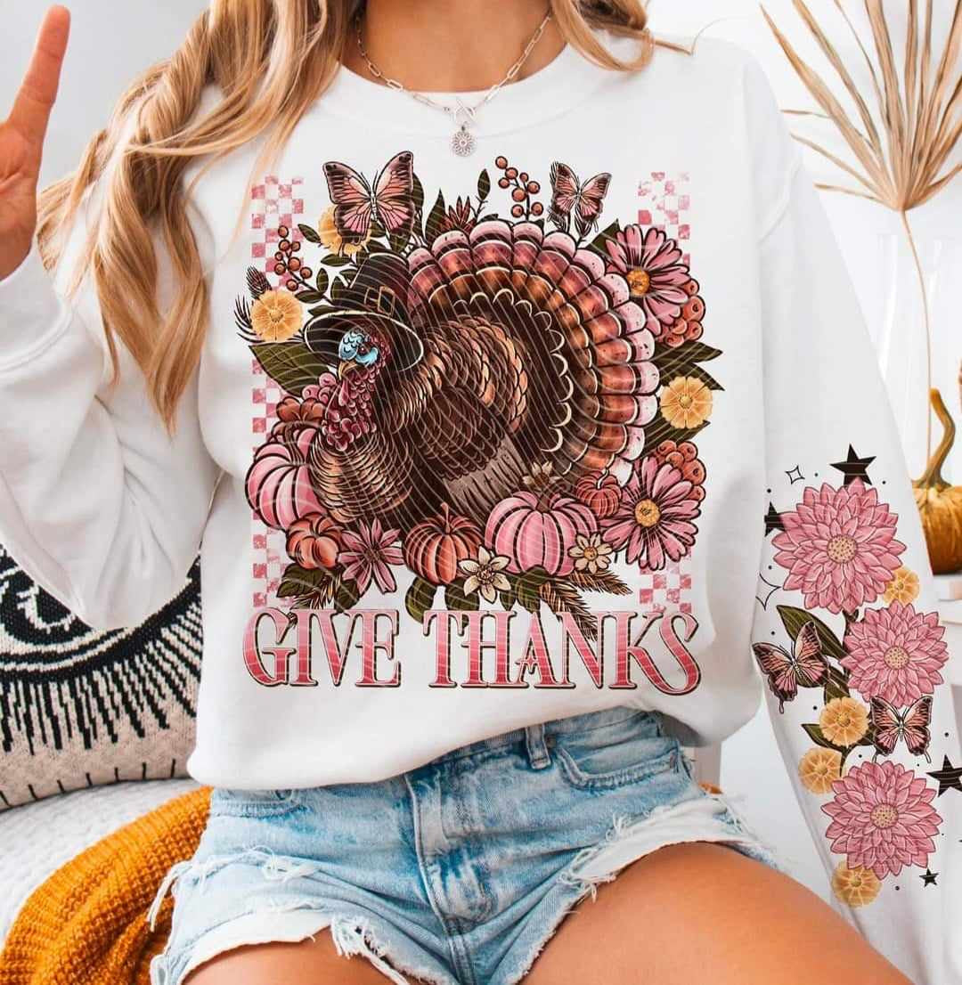 Give thanks turkey (AG) 60936 DTF transfer