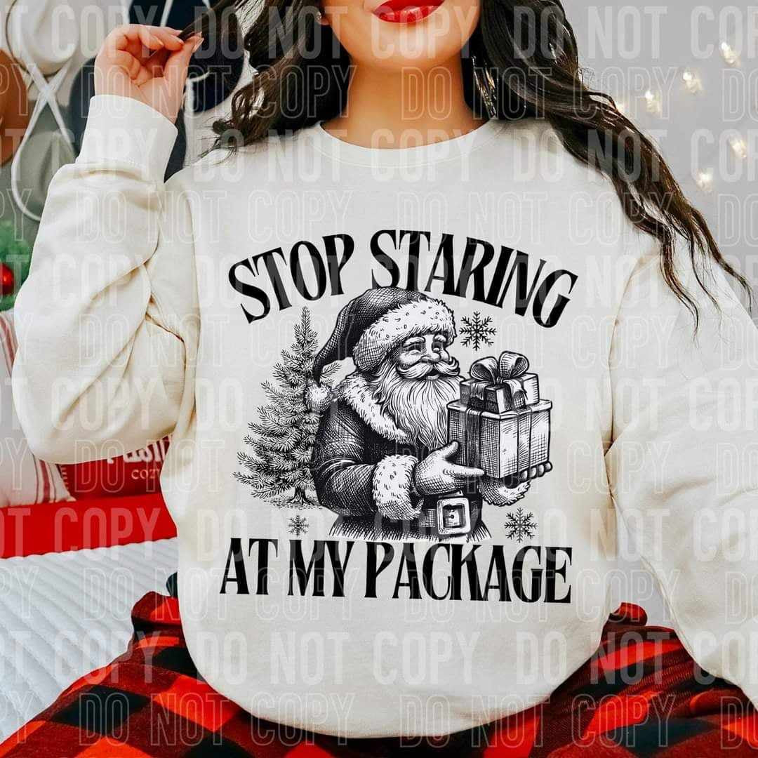Stop starting at my package  (SBB) 64904 DTF transfer