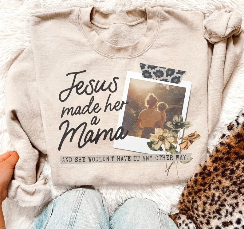 Jesus made her a mama 98570 DTF transfer