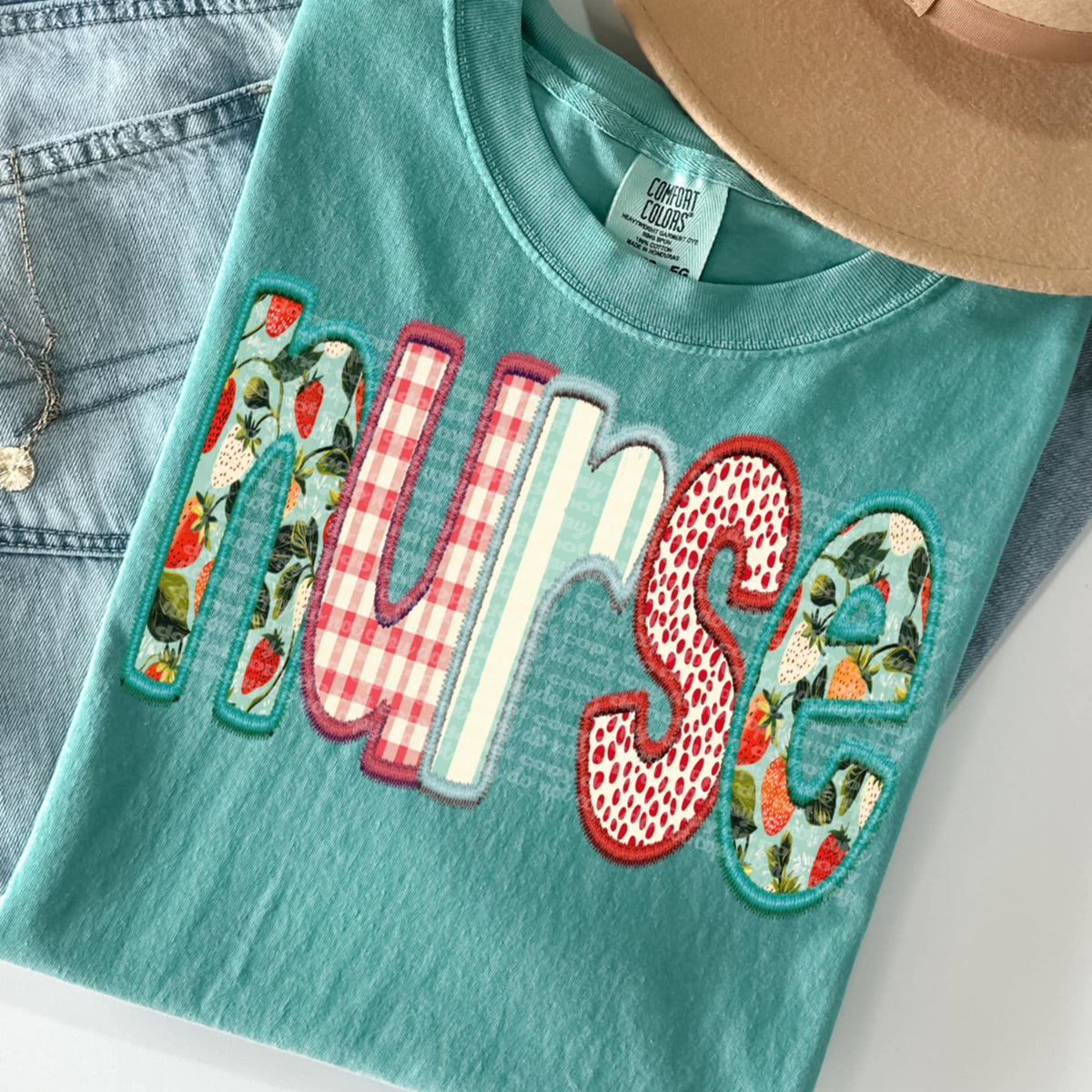 Nurse strawberry patterns 95812 DTF transfer
