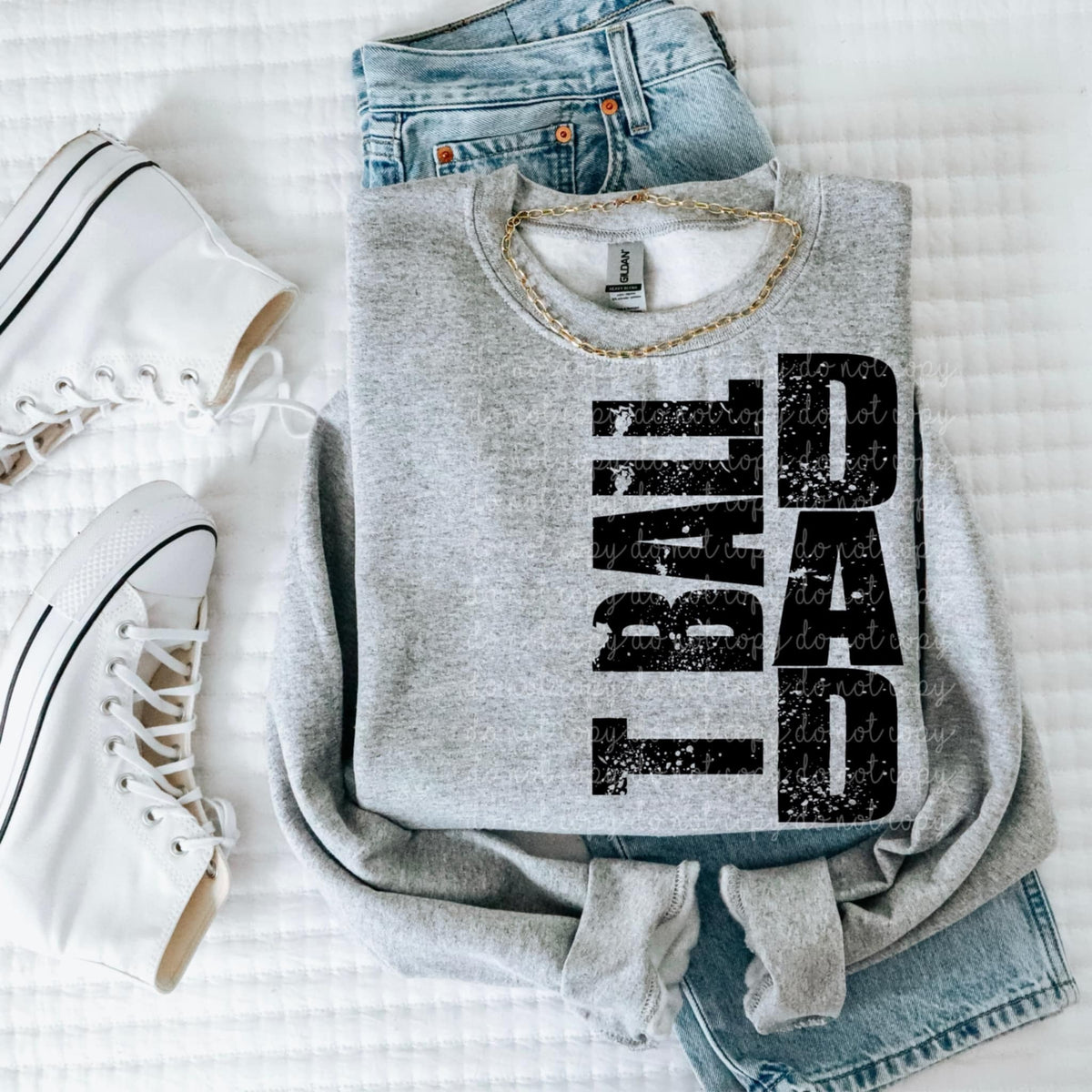 T ball dad vertical grunge 93221 DTF transfer