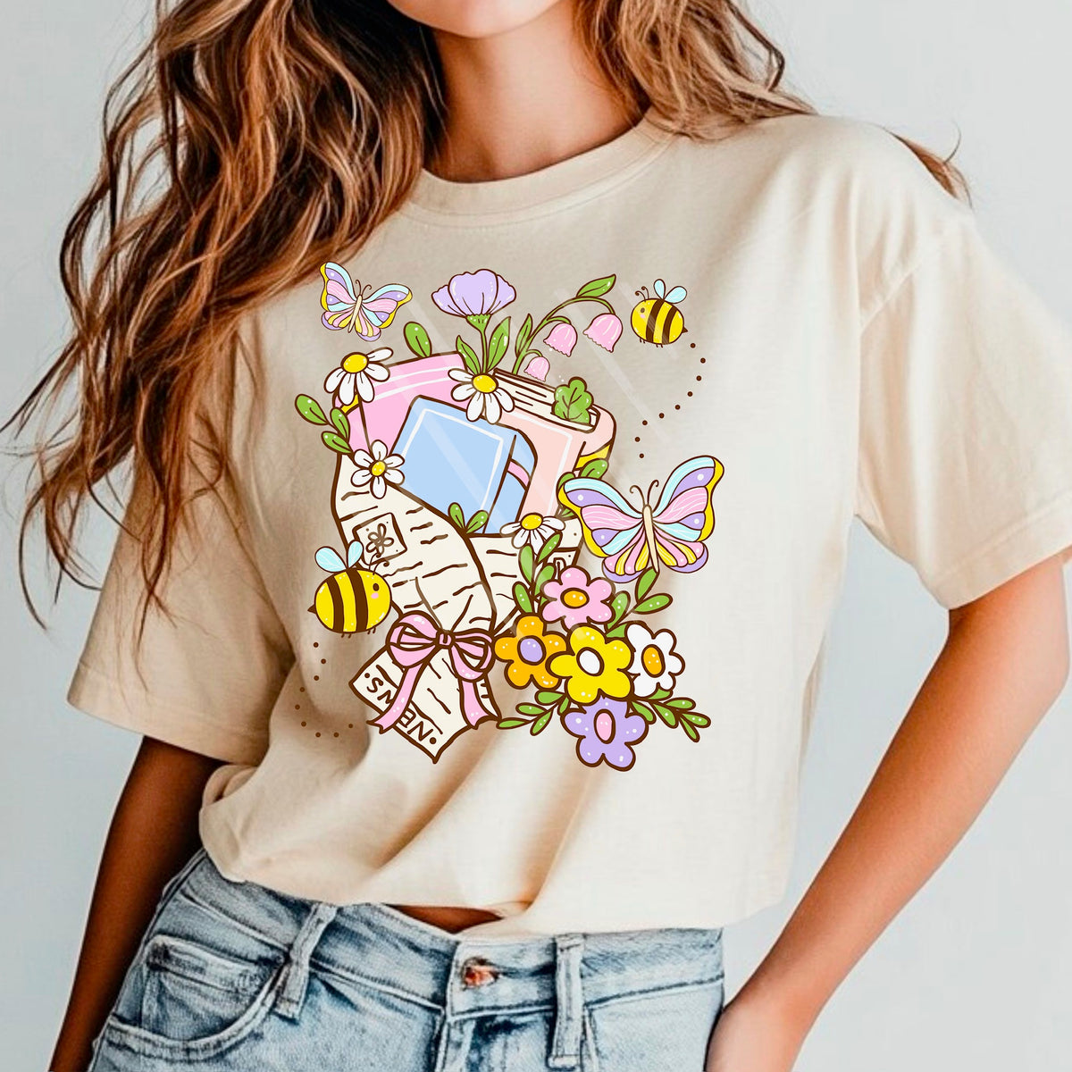 Bee and Butterfly Collage 113840 DTF transfer