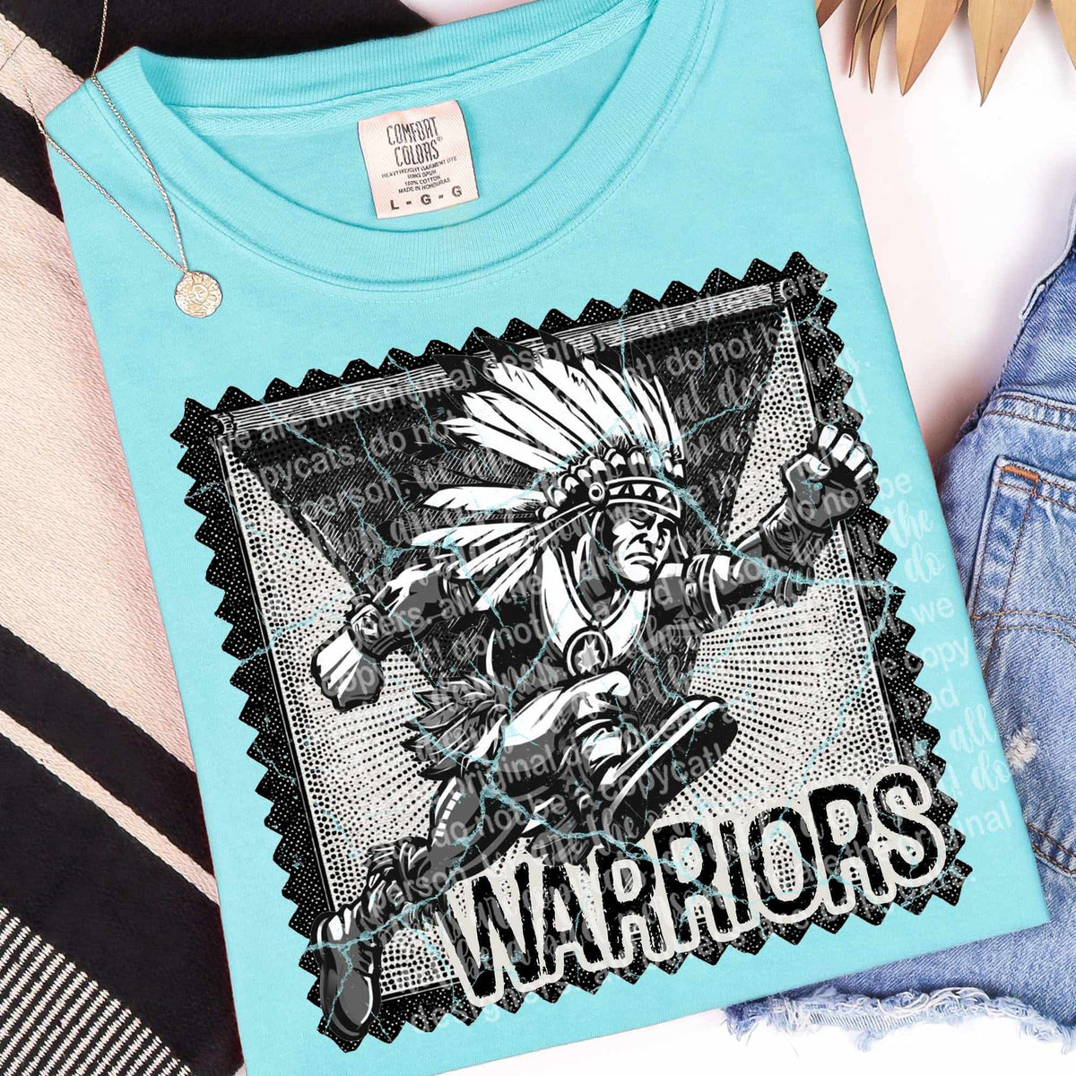 Warriors vintage stamp (TTD) DTF transfer