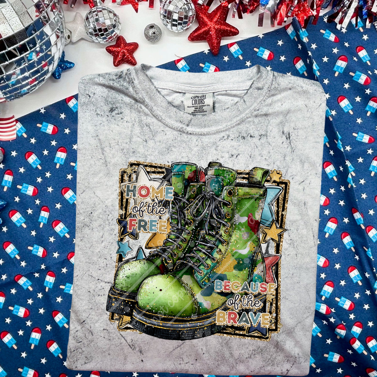 Home of the free because of the brave (exclusive) DTF Transfer