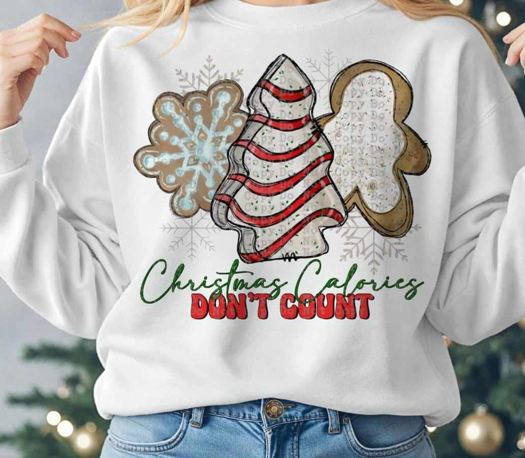 Christmas calories don’t count pastries 67774 DTF transfer