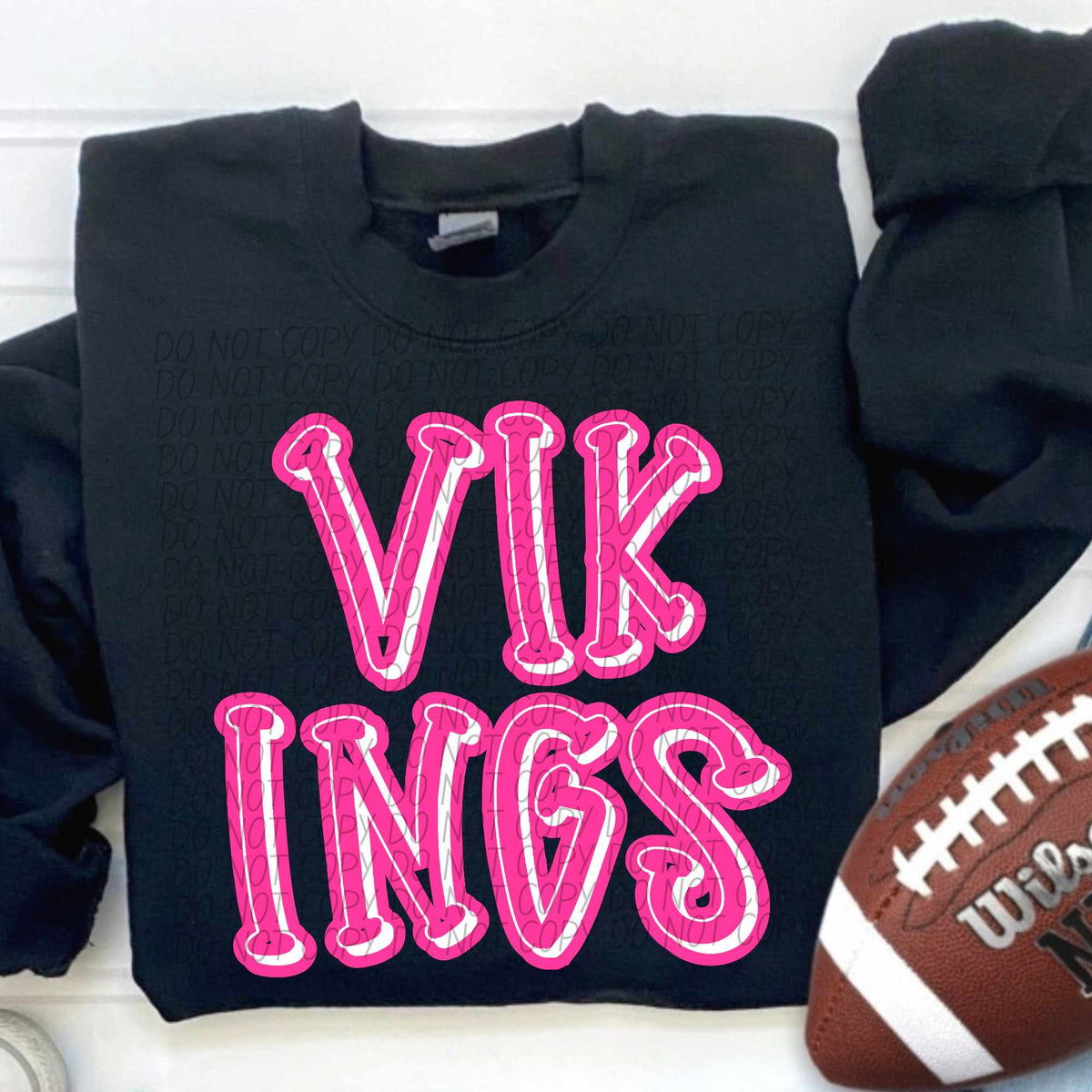 Vikings hot pink 55387 DTF transfer