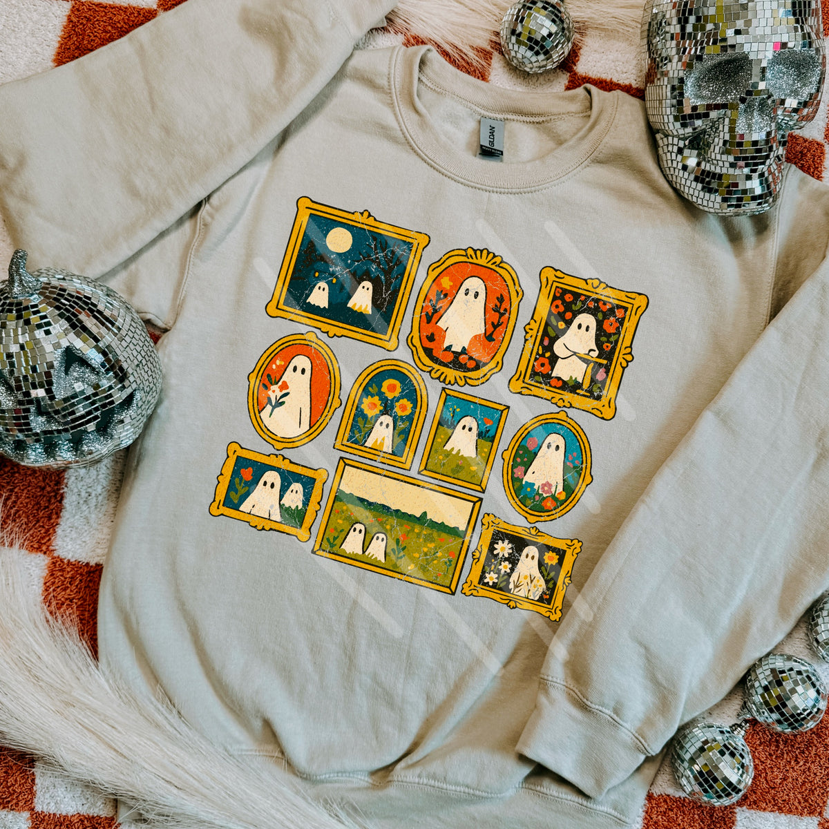 10 floral ghost frames DISTRESSED (SAVED) 114394 DTF transfer