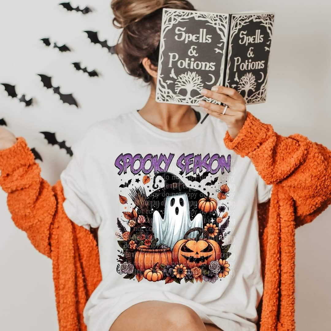 Spooky season witch ghost (TTD) 60621 DTF transfer