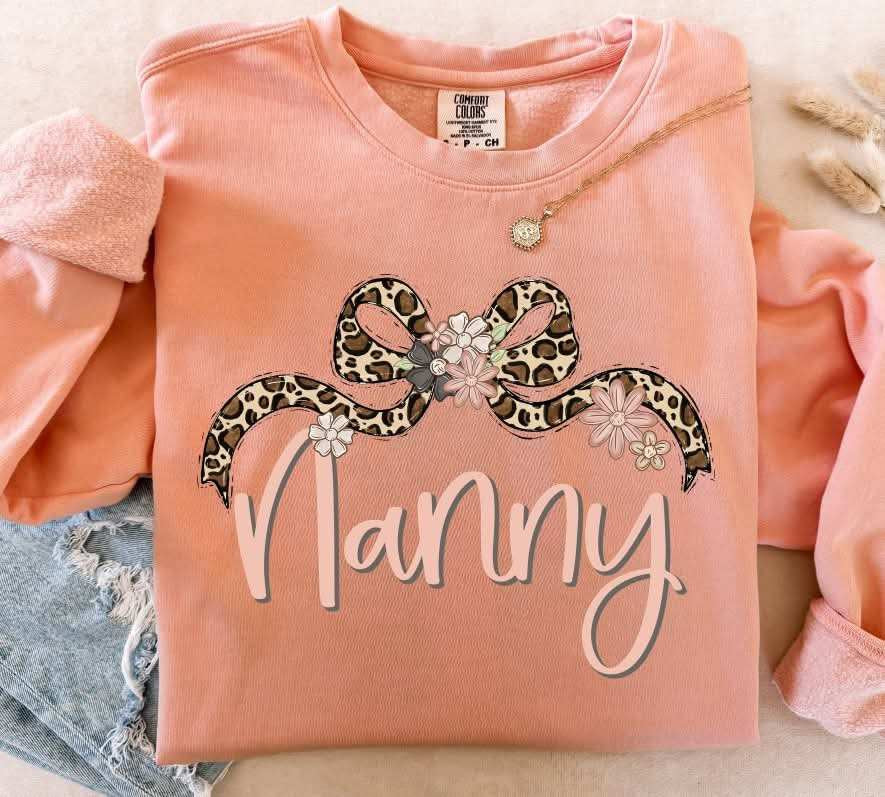 Nanny leopard bow (S&G) 82405 DTF transfer