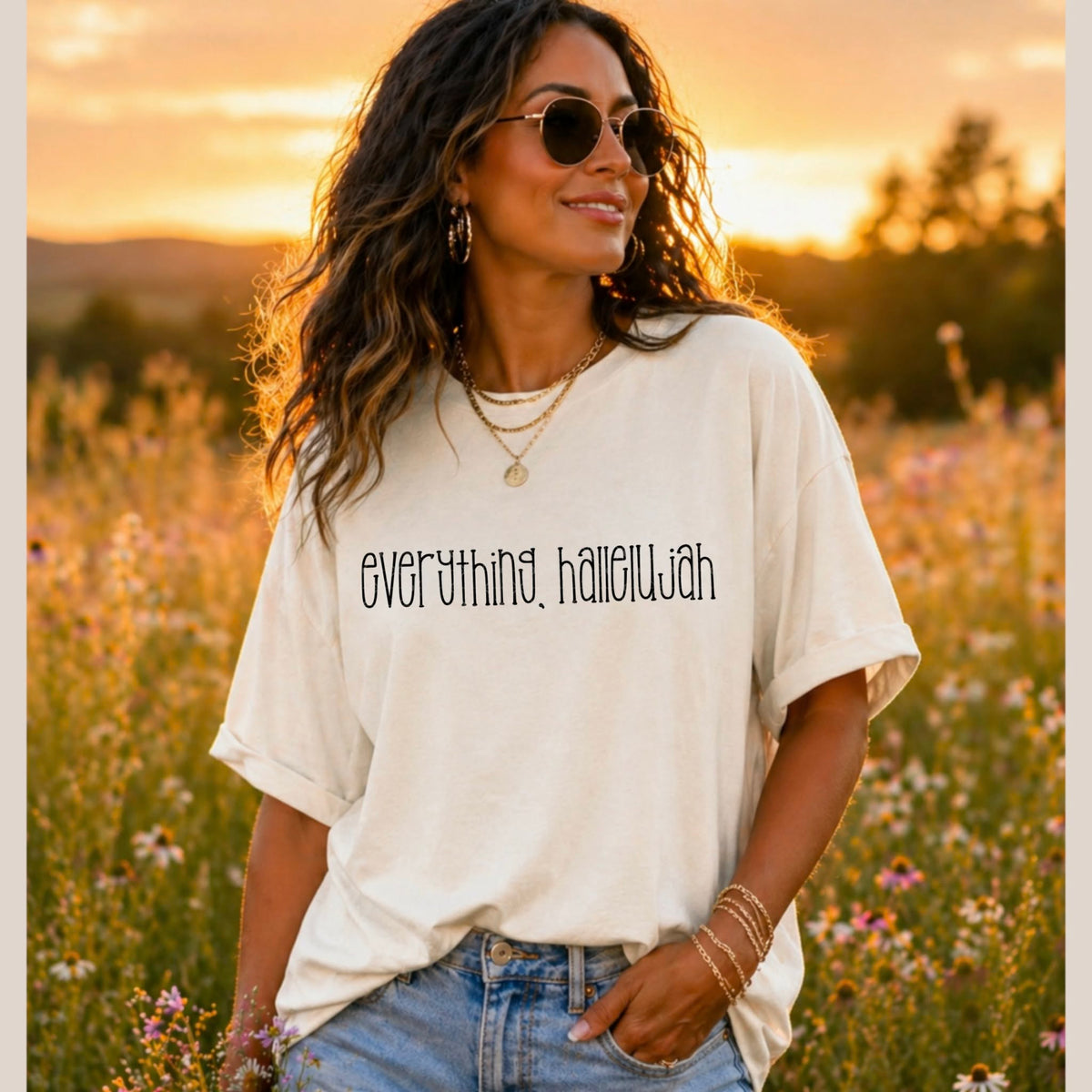 Everything hallelujah BLACK (SDD) DTF Transfer