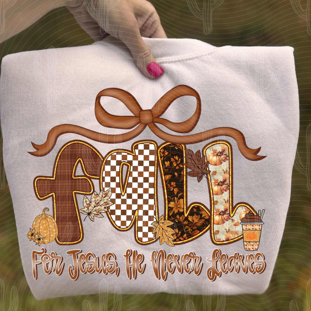 Fall For Jesus Bow (crafti) DTF Transfer