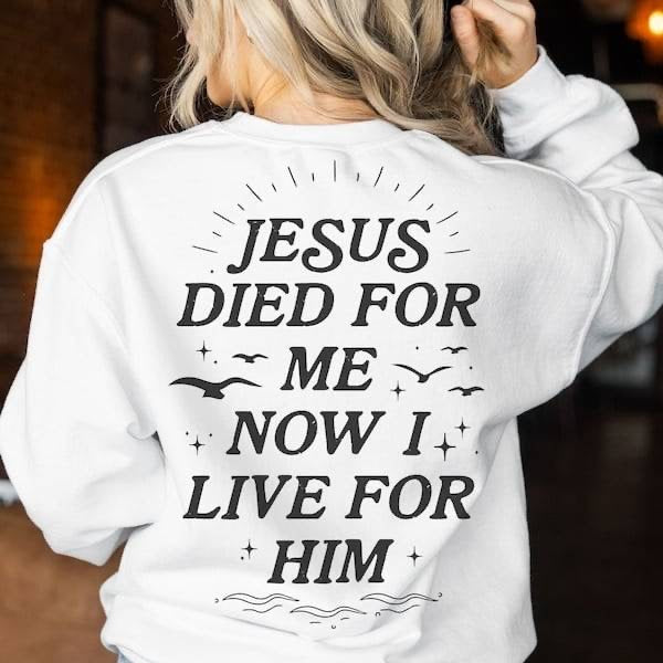 Jesus died for me now I live for him (KARTA) 64050 DTF transfer