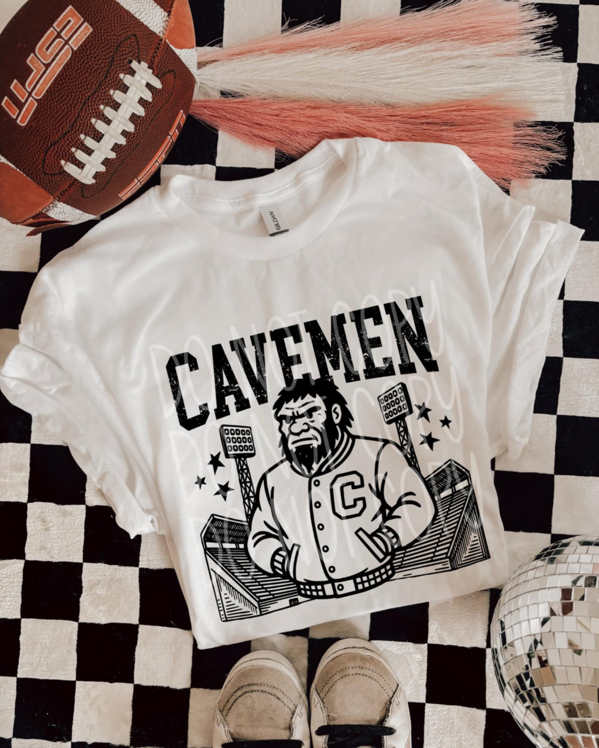 Cavemen Letterman mascots PHDC DTF transfer