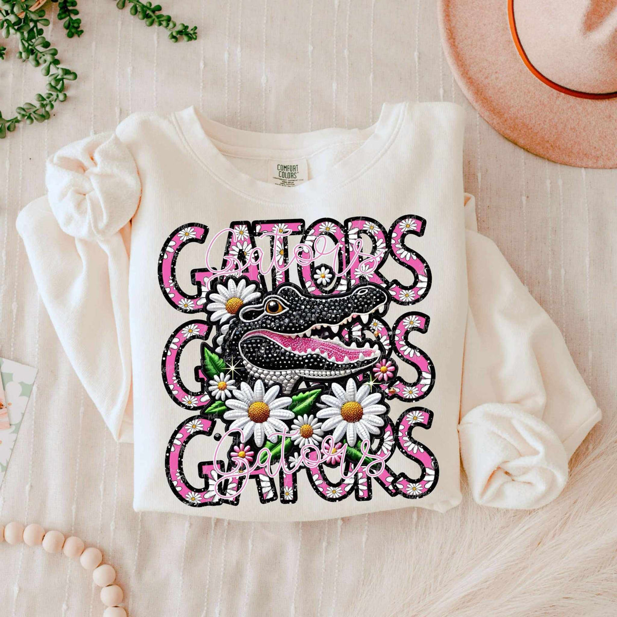 Gators (black) floral stacked 80682 DTF transfer
