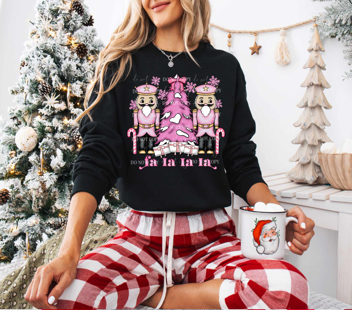 Fa la la la nutcrackers PINK 70175 DTF transfer