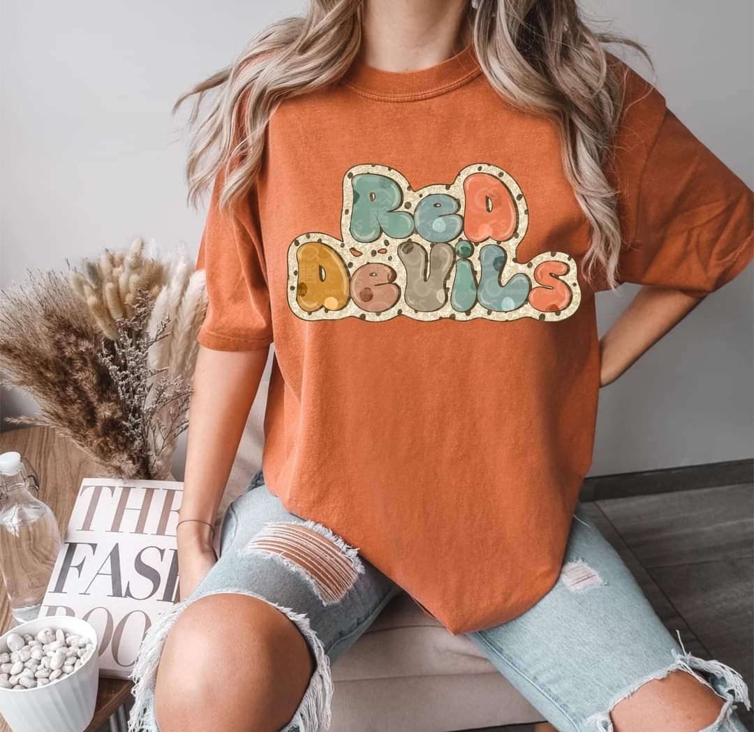 Red devils boho (C’s) 60212 DTF transfer