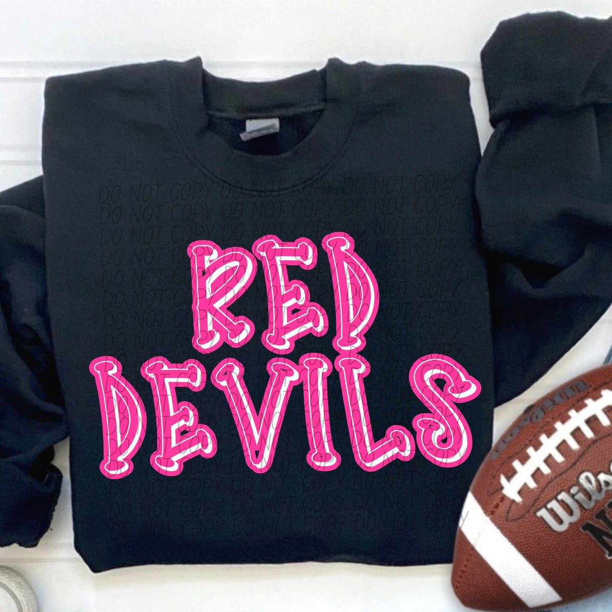 Red Devils hot pink 55365 DTF transfer