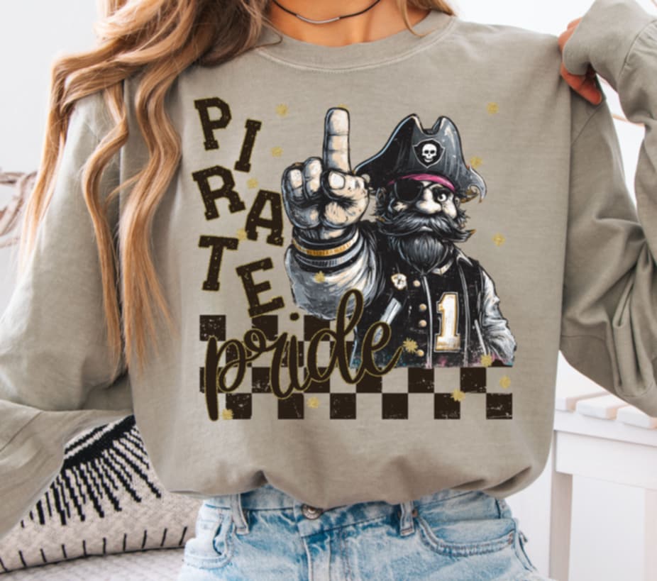 Pirate Pride mascot (s&g) DTF transfer